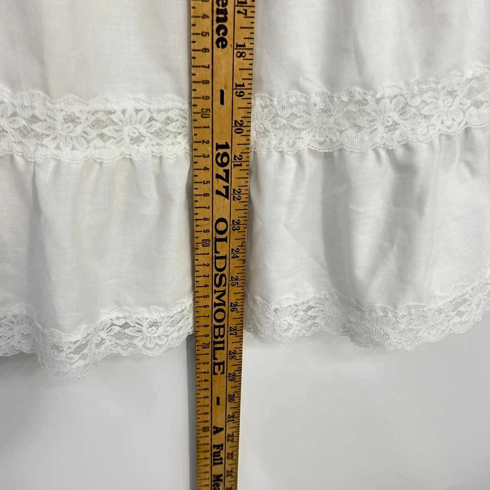 Prairie White Lace Tiered Petticoat Half Slip Medium Cottagecore Fairycore